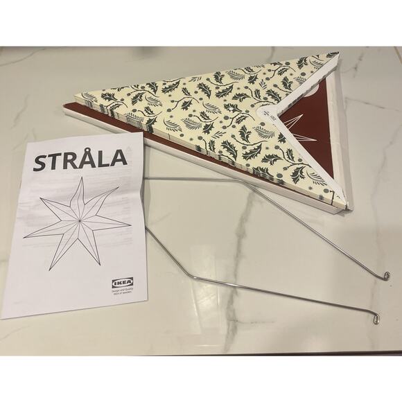 Ikea STRALA Star pendant lamp shade star leaf green 28 " 005.630.33 - NEW - Picture 4 of 5